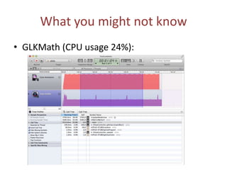 What you might know
• Typical CPU found in mobile devices:
1. ARMv7ARMv8 architecture
2. Cortex AXKraitSwift or Cyclone
3. Up to 2300 MHz
4. Up to 8 cores
5. Thumb-2 instructions set
 