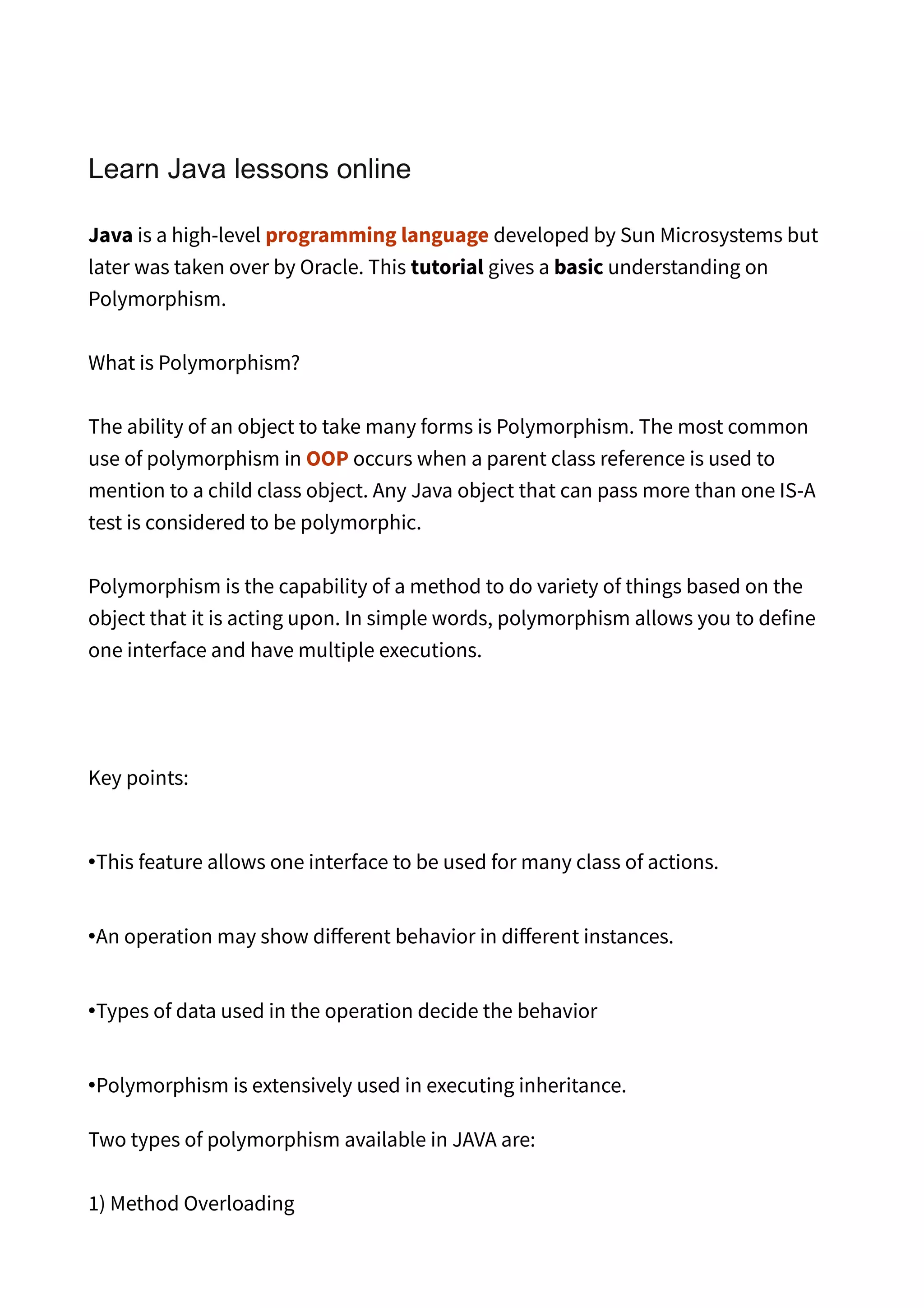 Learn java lessons_online | PDF