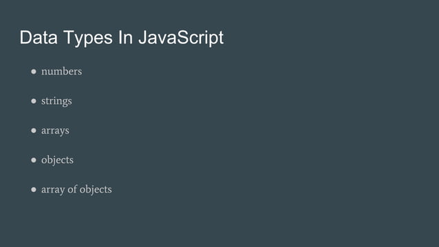 Learn JavaScript From Scratch | PPT