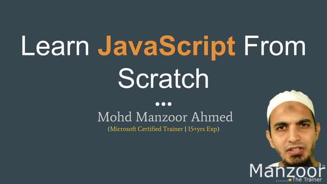 Learn JavaScript From Scratch | PPT