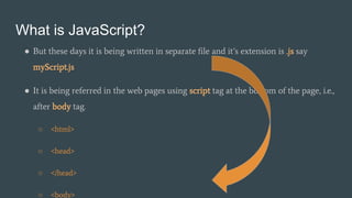 Learn JavaScript From Scratch | PPTX