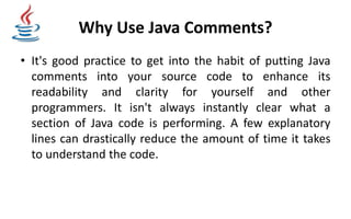 Learn java theory presentation | PPT image.