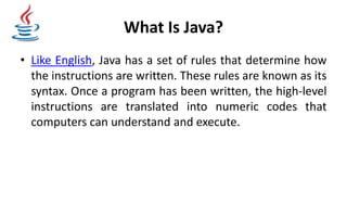 Learn java theory presentation | PPT