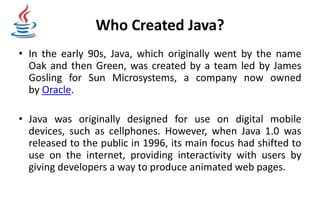 Learn java theory presentation | PPTX