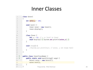 Inner Classes
38Prepared By - Rifat Shahriyar
 