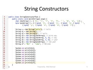 String Constructors
5Prepared by - Rifat Shahriyar
 