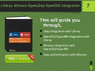 Liferay Alfresco OpenLDap OpenSSO Integration

7

This will guide you
through,
 Ldap integration with Liferay
 OpenSSO/OpenAM integration with
Liferay
 Alfresco integration with
OpenSSO/OpenAM
 Ldap authentication with Alfresco

 