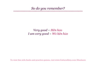 Basic Mandarin Chinese | Lesson 3 | Learn other useful greetings! | PDF