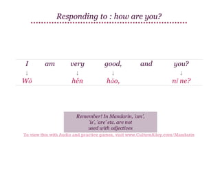 Basic Mandarin Chinese | Lesson 3 | Learn other useful greetings! | PDF