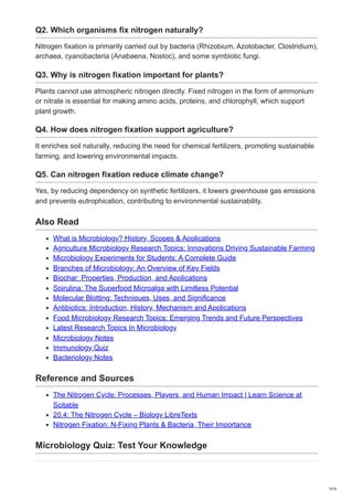 Nitrogen Fixation and Its Importance in the Ecosystem | PDF