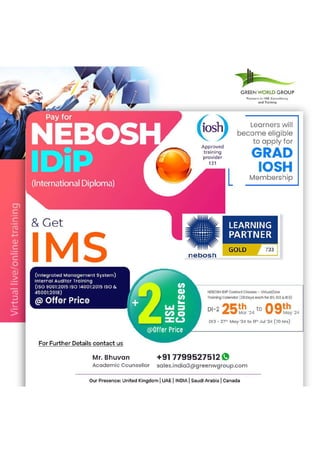 Learn more about how to drive HSE Challenges-  Nebosh  I Dip Vizagapatam.pdf