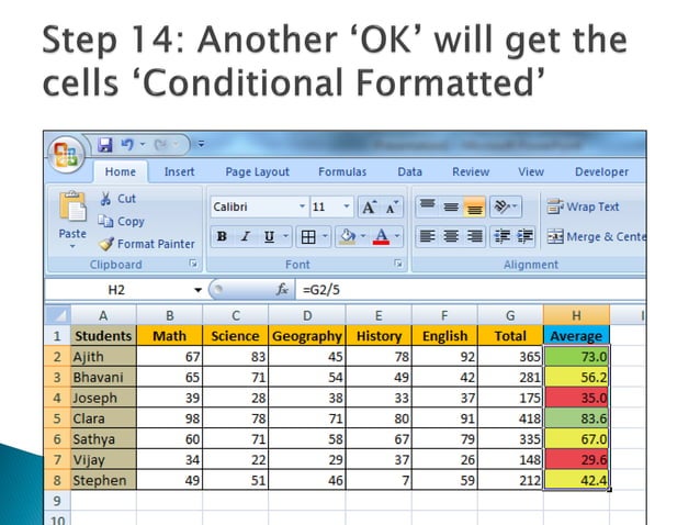 Learn MS Excel: Conditional Formatting | PPT