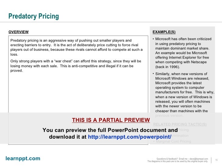 predatory pricing deutsch predatory pricing deutsch