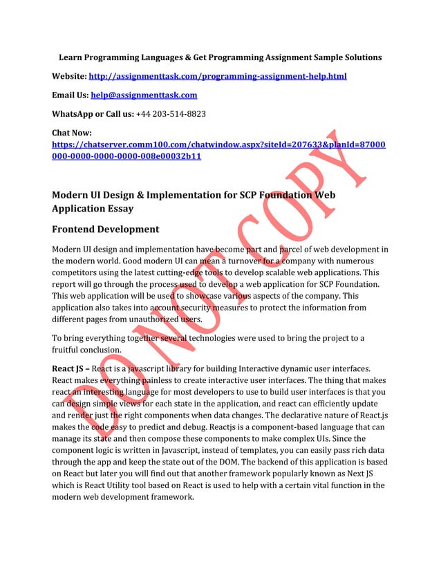 Learn Programming Languages & Get Programming Assignment Sample ...