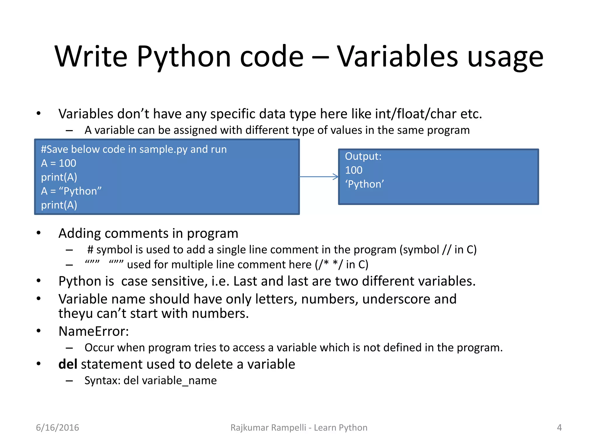 Learn python – for beginners | PPT