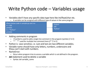 Learn python – for beginners | PPT