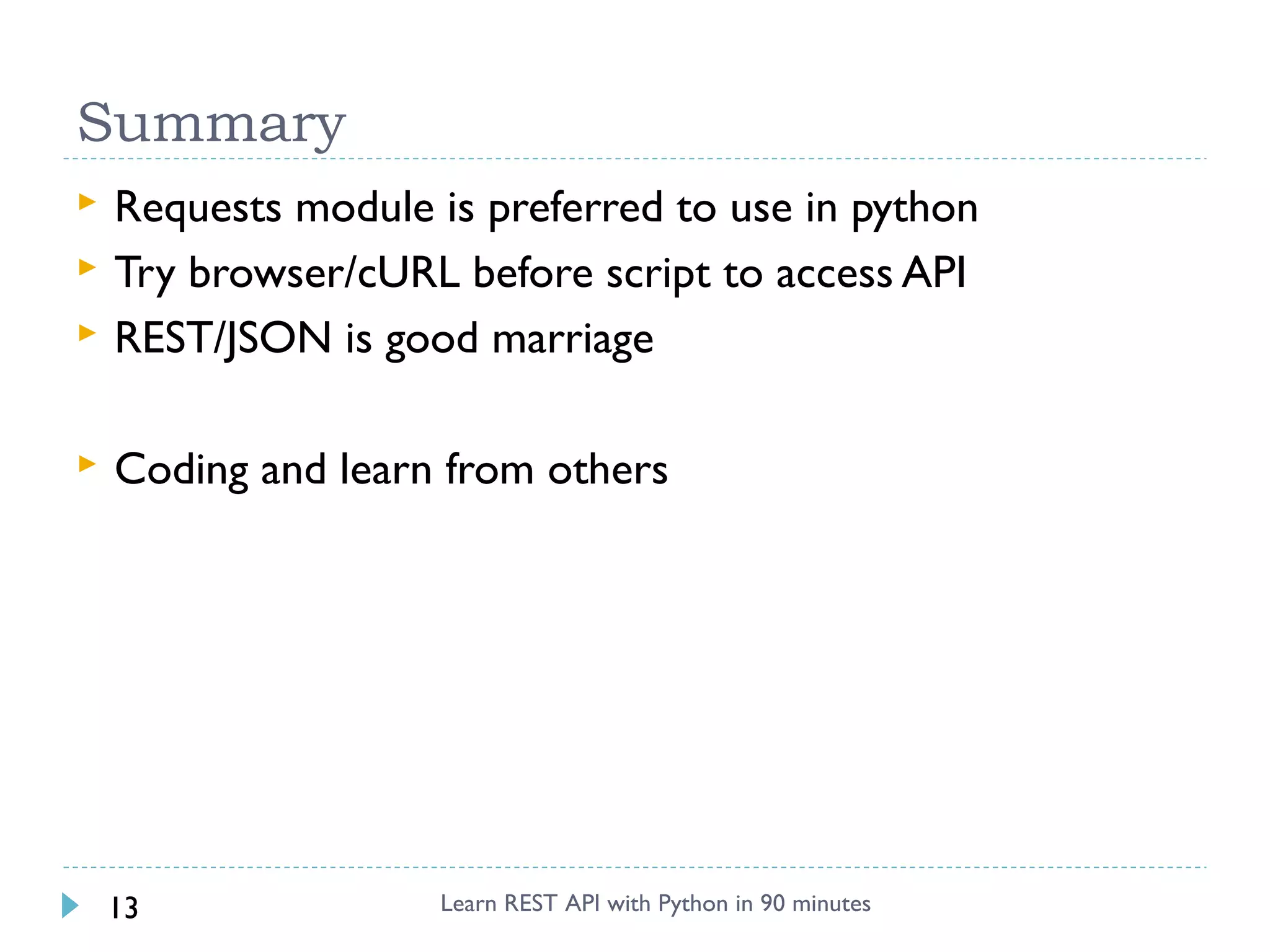Learn REST API with Python | PPT