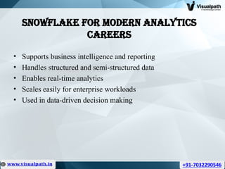 Learn Snowflake Data Engineering Training Hyderabad | Visualpath | PPT