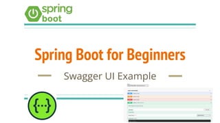 Spring Boot for Beginners
Swagger UI Example
 