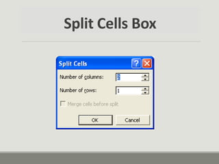 Split Cells Box
 