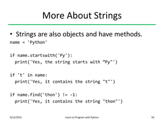 python string startswith() method tutorial with... Learn to Code with MIT App Inventor ( PDFDrive ).pdf