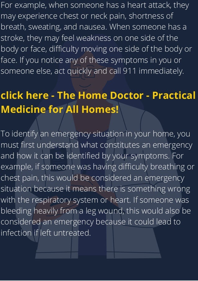 Learn to identify emergency and emergency situations how to recognize