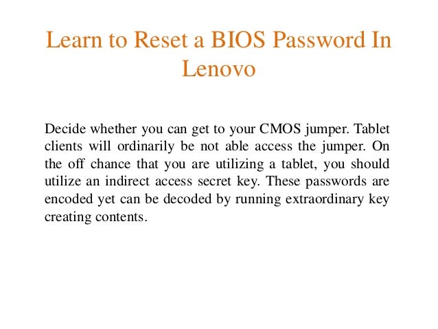 lenovo password reset tablet