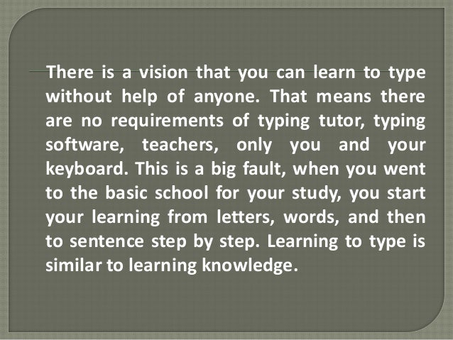 Learn to Type with Typing Games