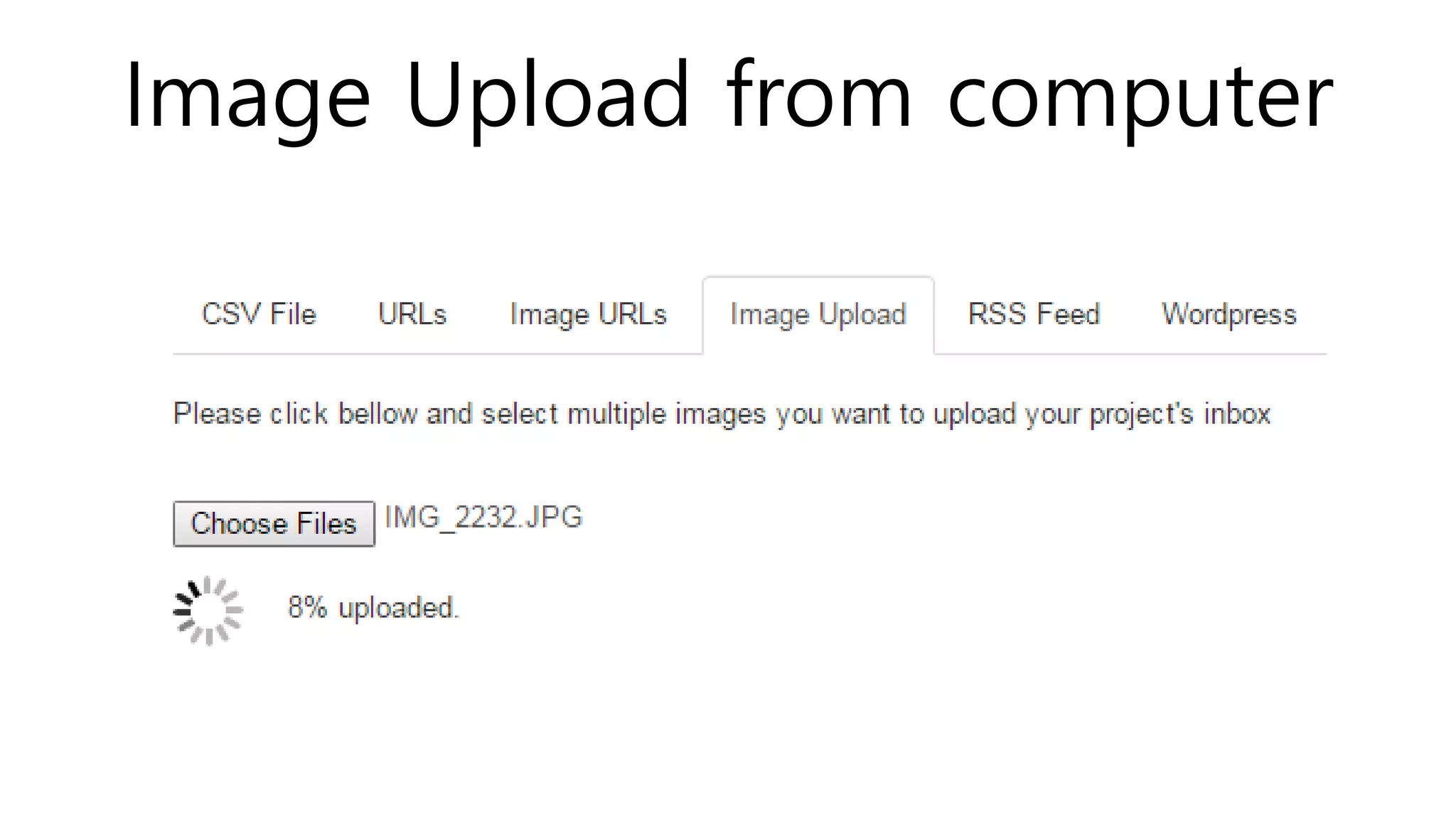 Image Upload from computer
 