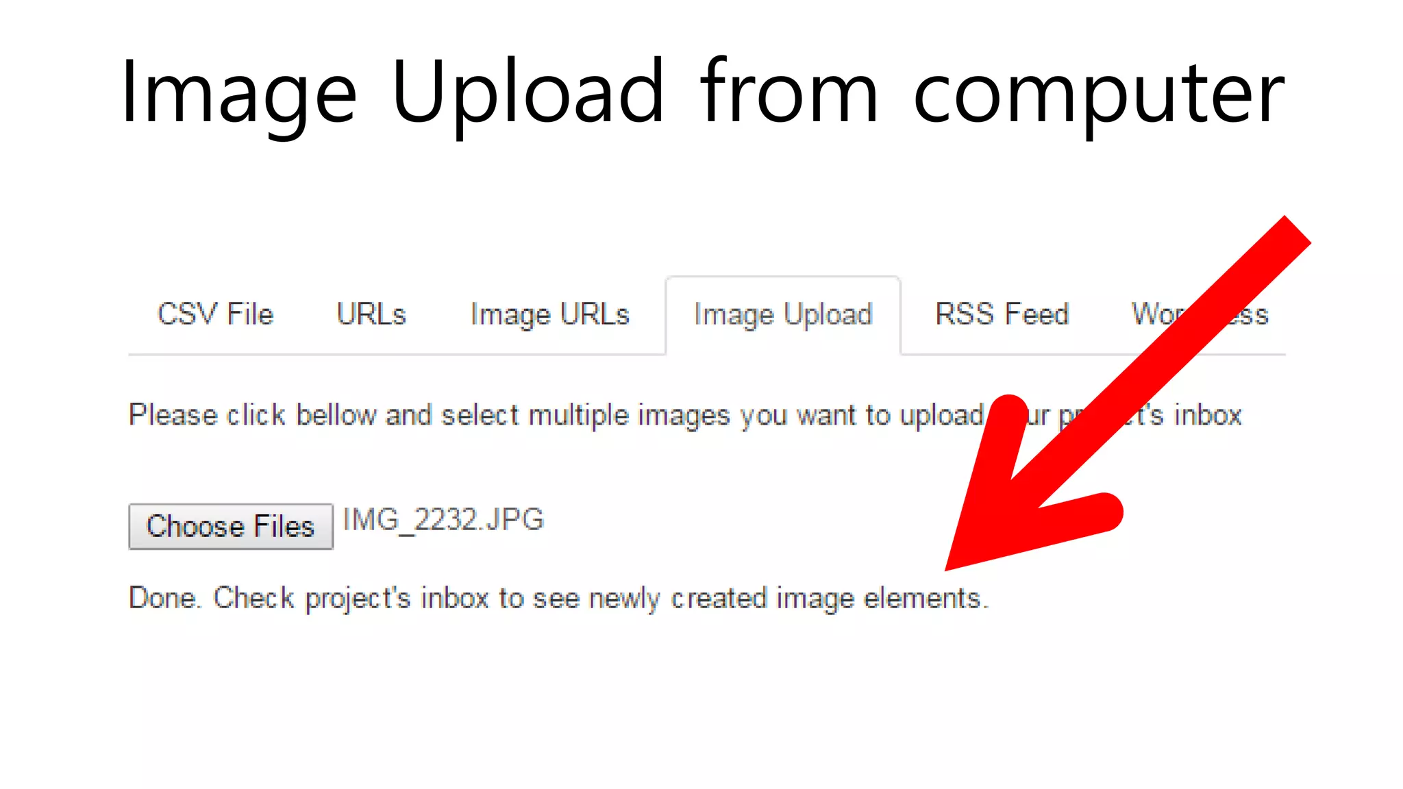 Image Upload from computer
 