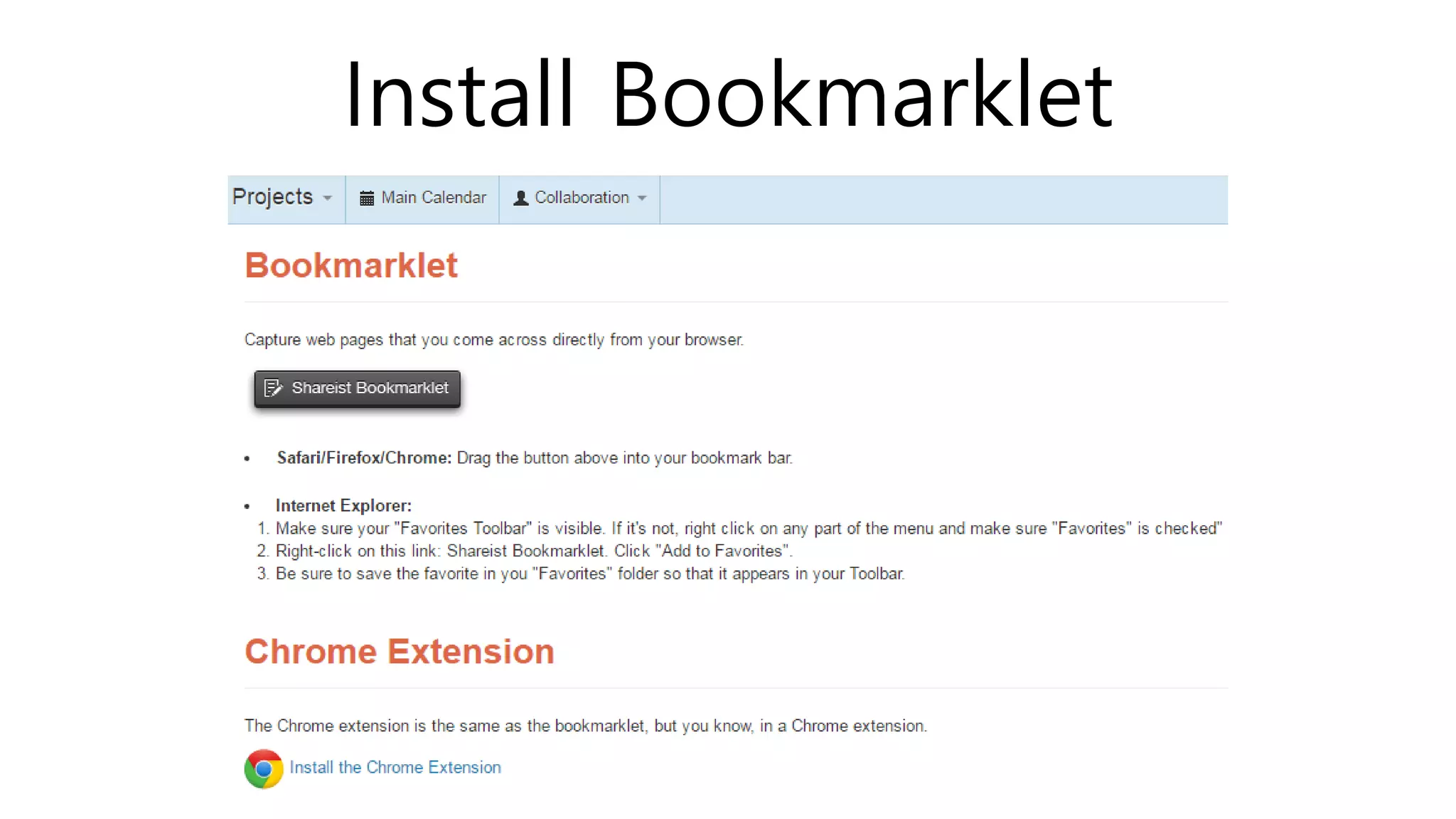 Install Bookmarklet
 