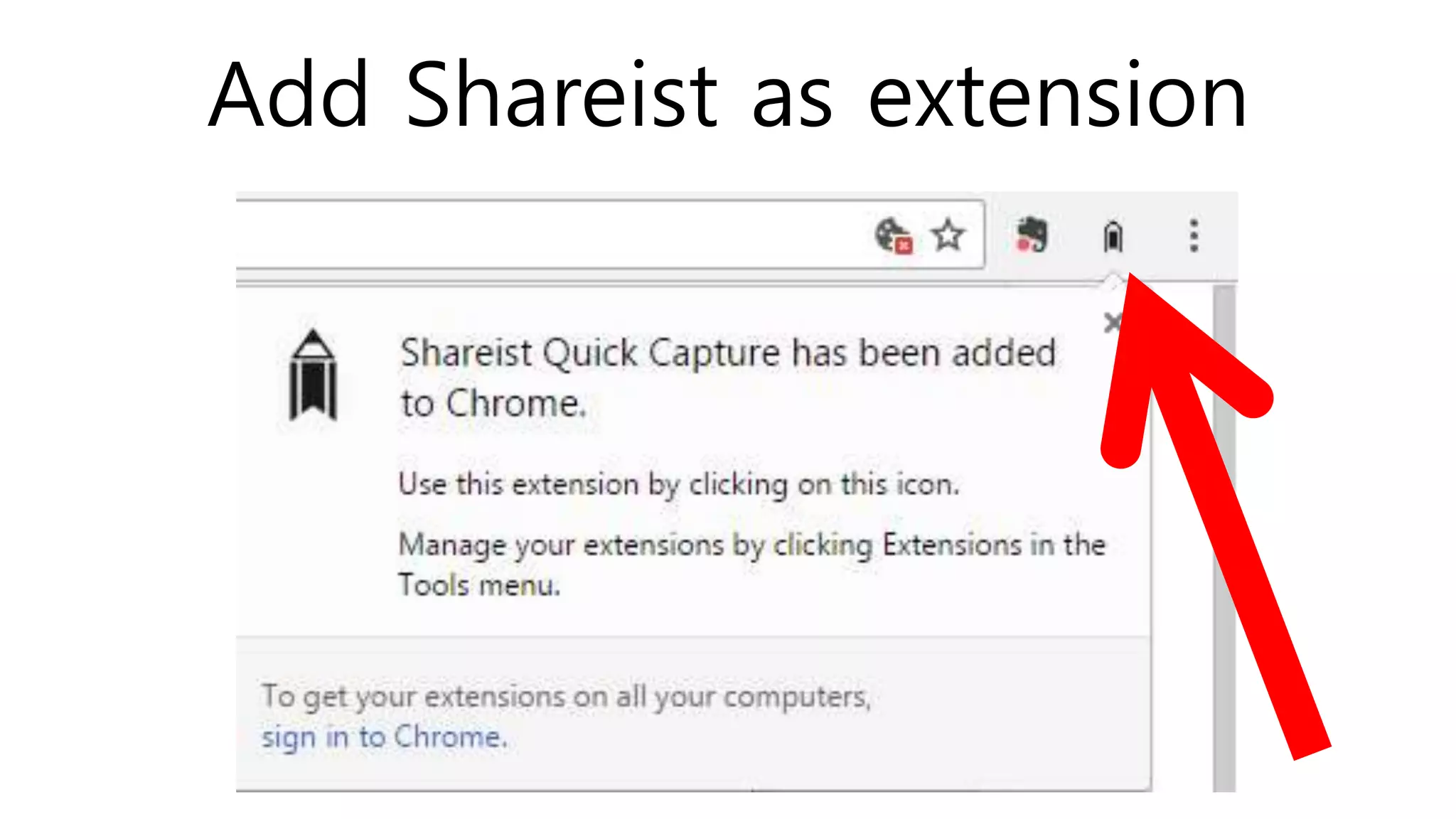 Add Shareist as extension
 