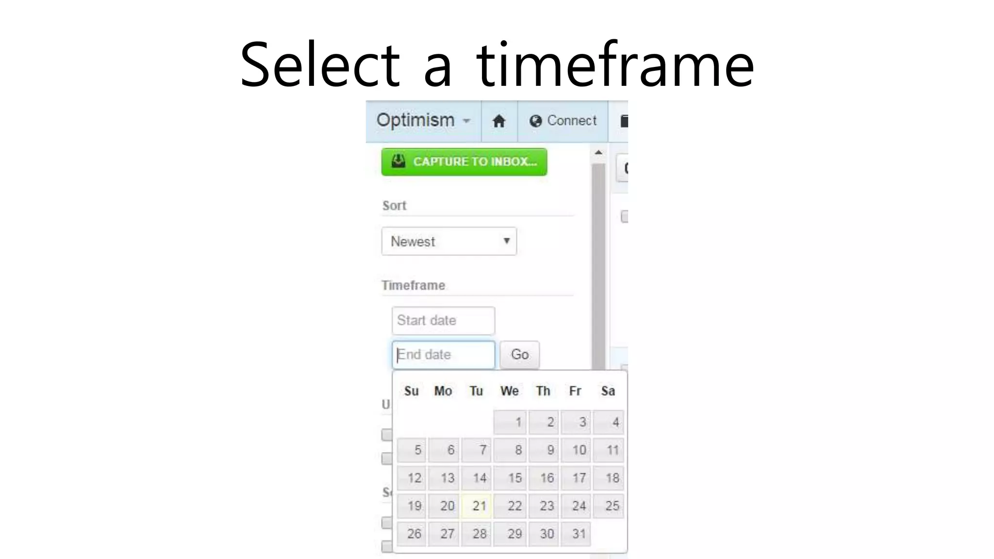 Select a timeframe
 