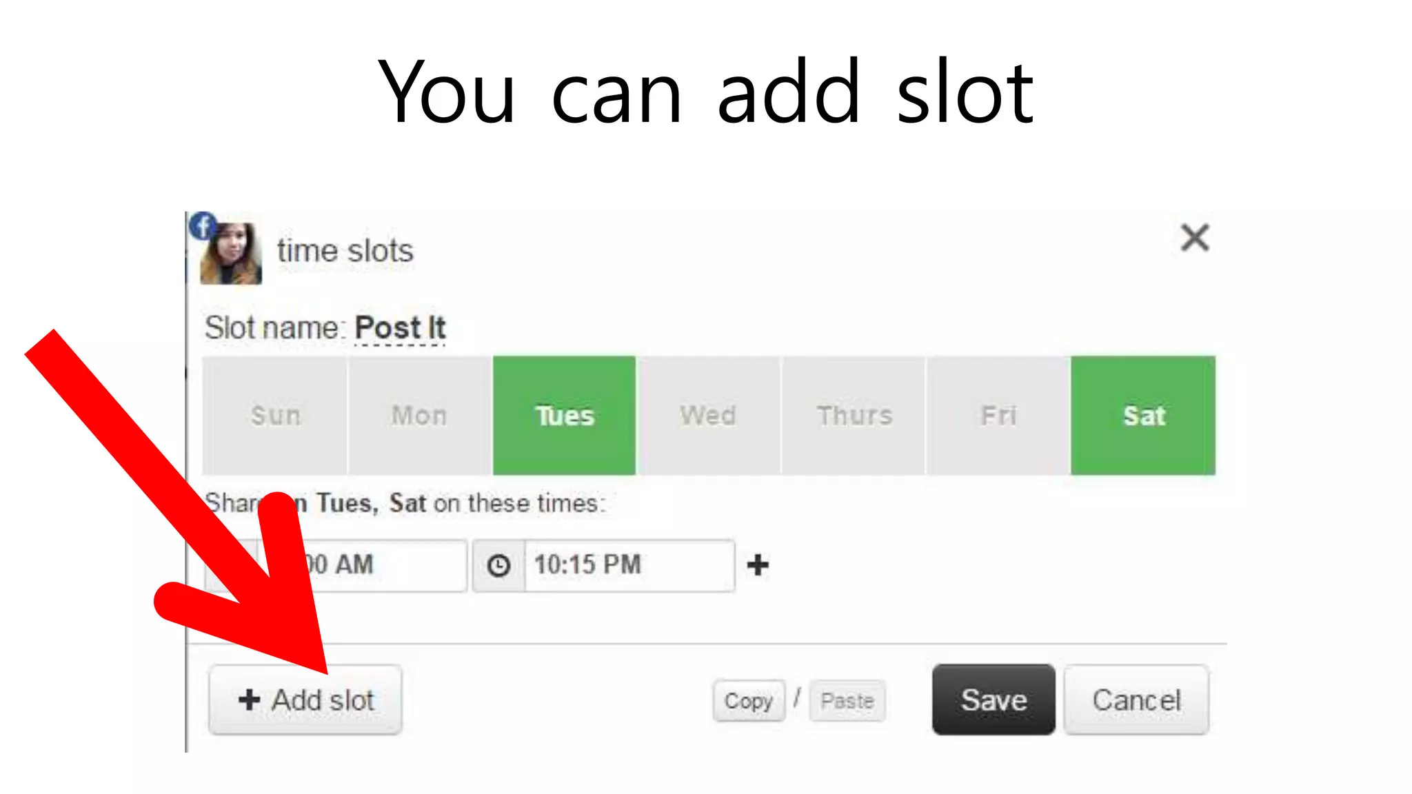 You can add slot
 