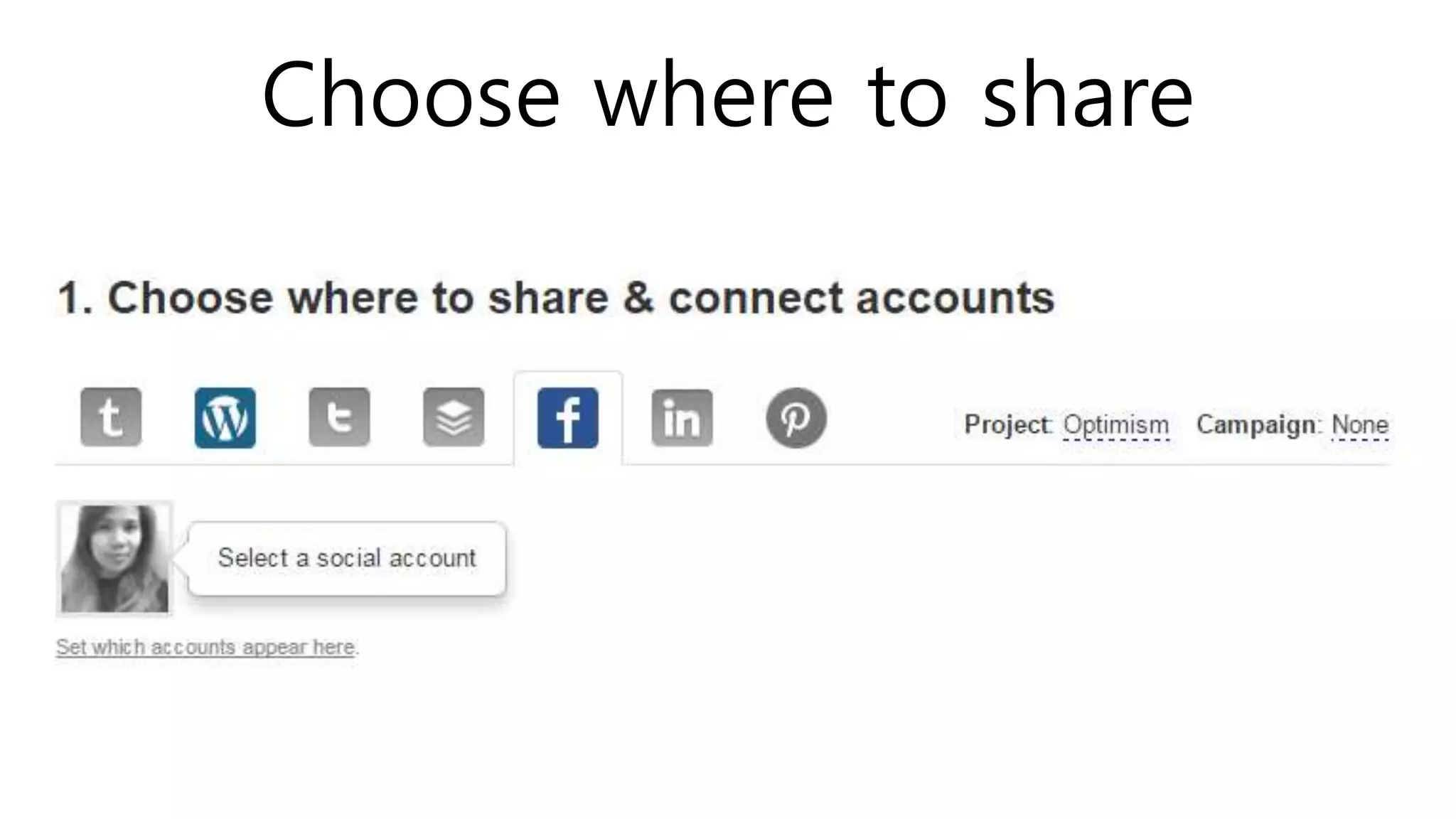 Choose where to share
 