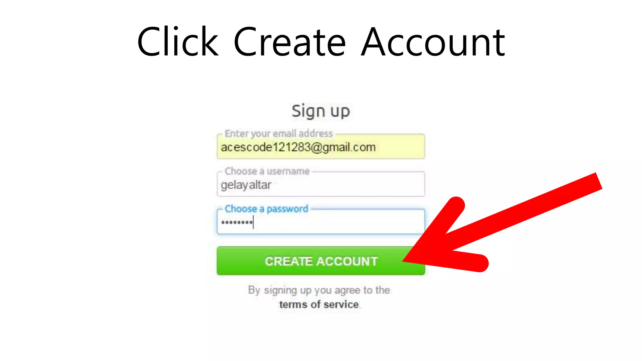 Click Create Account
 