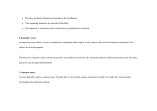 Learn To Write Different Types Of Essays