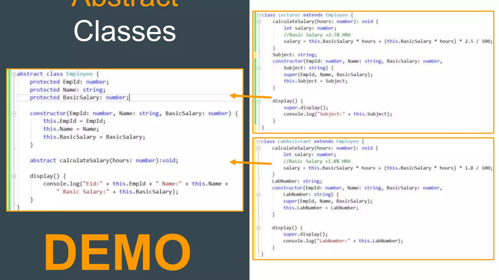 Abstract Classes DEMO 
