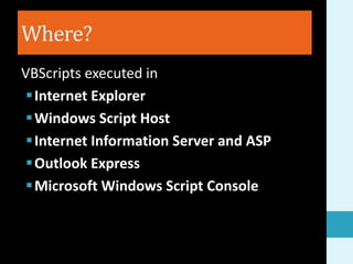 Learn VBScript – Part 1 of 4 | PPT