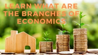 LEARN WHAT ARE
THE BRANCHES OF
ECONOMICS
 