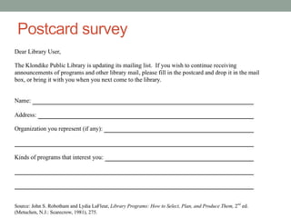 Postcard survey

 
