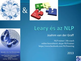 Joahim van der Graff
NLP trainer | life coach
online konzultáció: skype NLP.trainer
https://www.facebook.com/NLPmeeting
2013
&
 