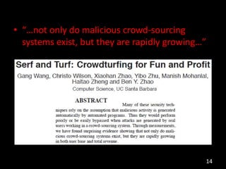 Crowdsourcing & ethics: a few thoughts and refences. | PPT
