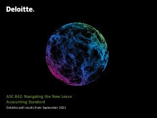 ASC 842: Navigating the New Lease
Accounting Standard
Deloitte poll results from September 2021
 