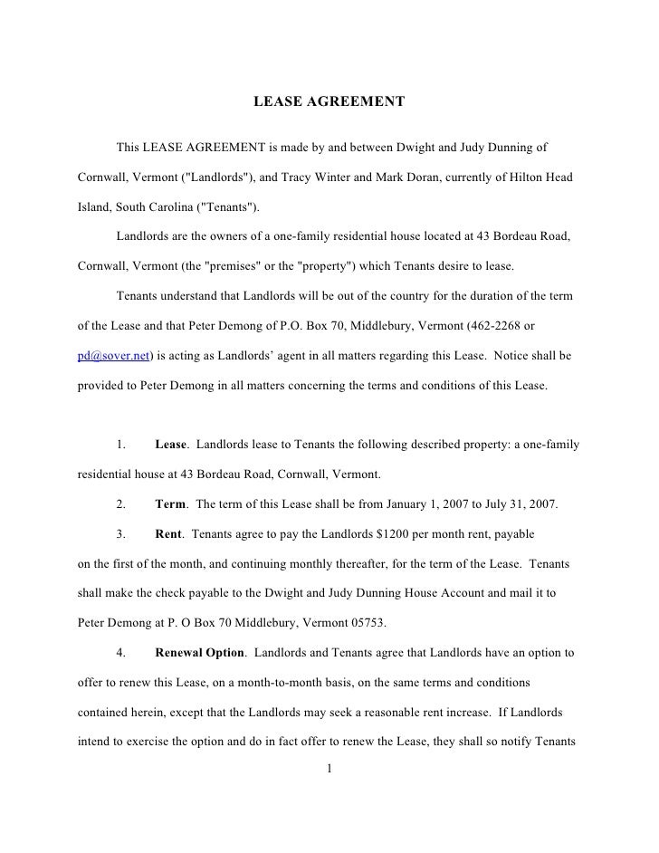 Lease Agreement 3 Nov 06 Winters Doran