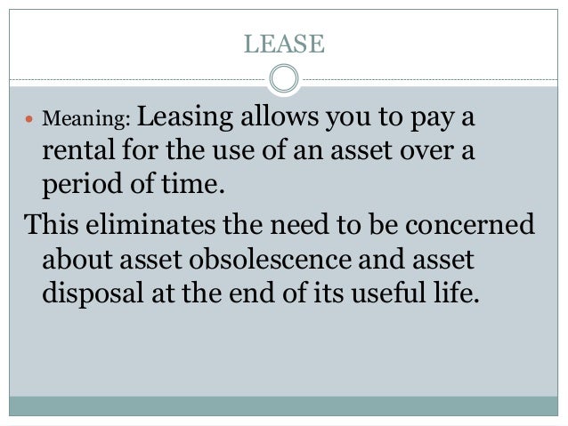 Lease Financing In Singapore