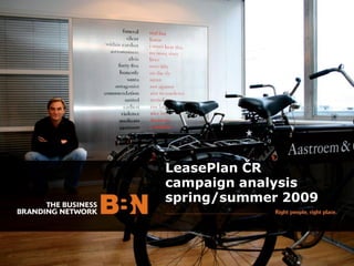 LeasePlan ČR
campaign analysis
spring/summer 2009
 