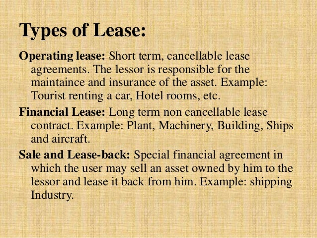 Operating Lease Definition