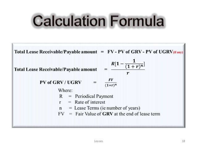 lease formula calculator
