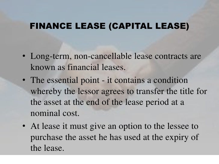 Lease finance